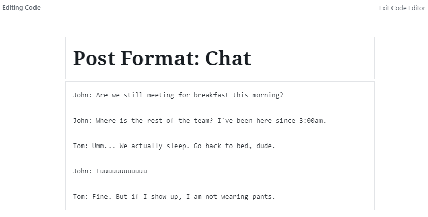 How to Write Chat Format Post